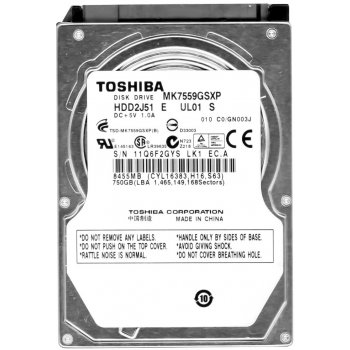 Toshiba 750GB SATA II 2,5", MK7559GSXP