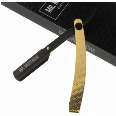Mr. Mustache Elegantní shavetta na holení Pure gold – Hledejceny.cz
