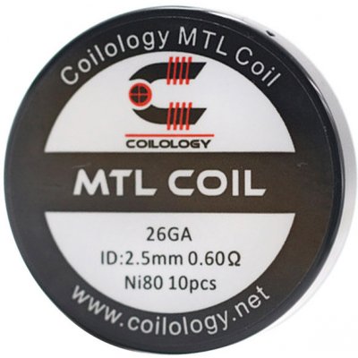 Coilology Předmotané spirálky MTL Series MTL Ni80 0,6ohm 10ks – Hledejceny.cz