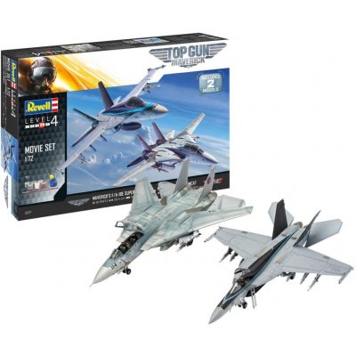 Revell Hornet McDonnell Douglas F/A-18 a Grumman F-14 Tomcat Top Gun 2 Movie Set Gift-Set 05677 1:72 – Zboží Mobilmania