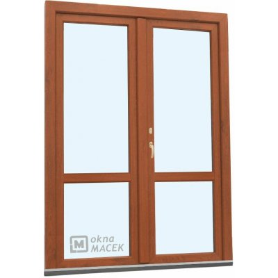 Kömmerling balkonové dveře 70 AD O+OS klapačka s příčkou levé zlatý dub/bílá 150 x 230 cm oboustranná klika + FAB + hlin – Hledejceny.cz