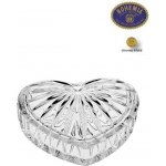 Crystal Bohemia skleněná dóza ve tvaru srdíčka 110 mm – Zboží Mobilmania