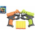 Teddies pistole 2ks 12cm plast na pěnové náboje 6ks nabojů na kartě – Hledejceny.cz