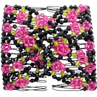 Elastická hřebenová spona do vlasů tmavě růžová 22030 – Sleviste.cz