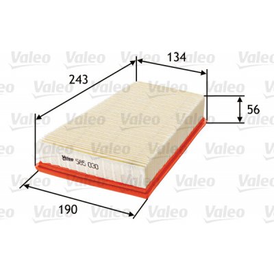 Vzduchový filtr VALEO 585030 – Hledejceny.cz