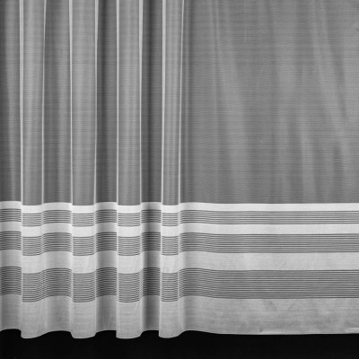 Berk BT žakárová záclona LINEA 2504, proužkovaná, s olůvkem, bílá, výška 120cm (v metráži) – Hledejceny.cz