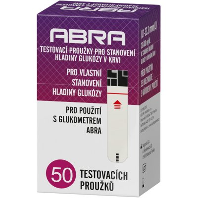 Abra Test.proužky-glukóza v krvi 50 ks – Zbozi.Blesk.cz