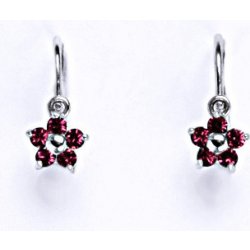 Čištín dětské se Swarovski krystalem fuchsia pomněnka NK 1391 SW