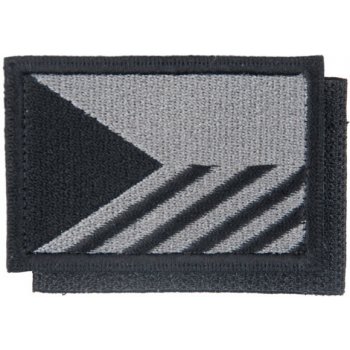 Nášivka: Vlajka Česká republika se šikmými pruhy [55x38] [ssz] šedá | černá