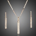 Francesca Petrucci souprava náhrdelníku a náušnic Swarovski Elements Elegance SET0007/CO zlatá – Zboží Dáma