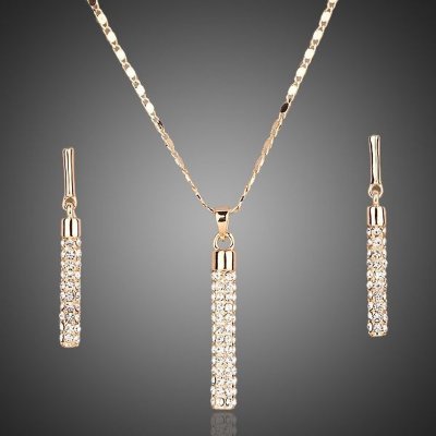 Francesca Petrucci souprava náhrdelníku a náušnic Swarovski Elements Elegance SET0007/CO zlatá – Hledejceny.cz