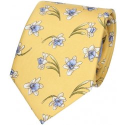 Pánská hedvábná kravata Rietti Ryan žlutá