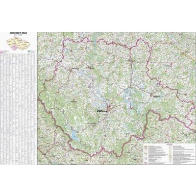 Kraj - Jihočeský -ZES- 1:150 000 - nástěnná mapa – Zboží Mobilmania