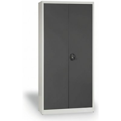 Kovona JUMBO, Dílenská policová skříň na nářadí 4 police, demontovaná, 950 x 500 x 1950 mm, šedá / tmavě šedá – Zboží Dáma