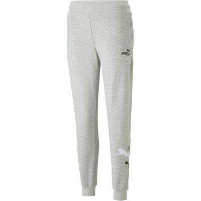 Puma ESSENTIALS+ PANTS Šedá Černá Bílá – Zboží Dáma