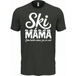 Ski Máma.Jako každá máma jen víc cool, bílý tisk Super triko, moderní letní střih – Hledejceny.cz