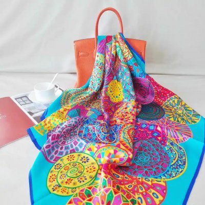 hedvábný šátek barevný letní v dárkovém balení