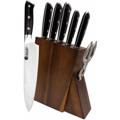 SaKuRo Sada 5 kuchyňských nožů z německé oceli Hanzo Black DE – Zboží Dáma SaKuRo Sada 5 kuchyňských nožů z německé oceli Hanzo Black DE – Zboží Dáma