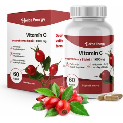 Herbs Energy Vitamín C 1 000 mg 60 kapslí – Hledejceny.cz