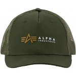 Alpha Industries Alpha Label Trucker tmavě zelená – Zboží Dáma