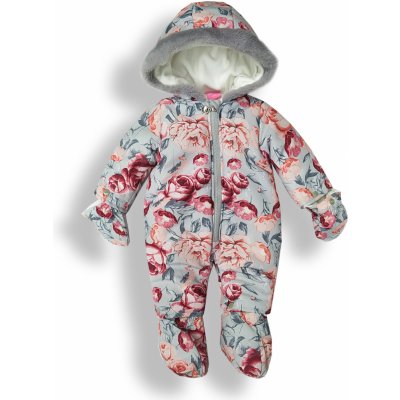 Cutey Couture Zimní kojenecká kombinéza pro miminka růže – Zboží Mobilmania