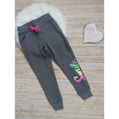 Kugo Smile dívčí tepláky šedá – Zbozi.Blesk.cz