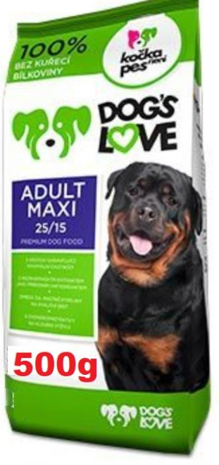Kočka není pes Dogs Love Adult Maxi 0,5 kg
