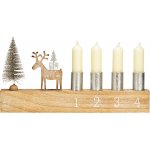 Textilomanie Adventní dřevěný svícen DEER 31x16 cm přírodní – Hledejceny.cz