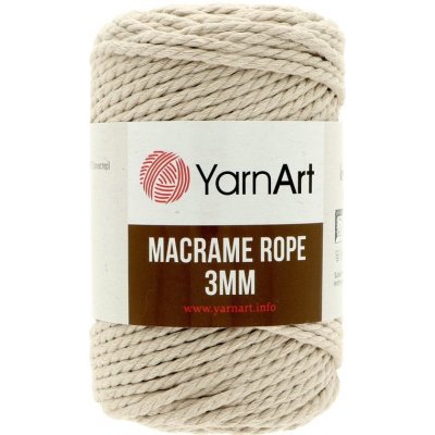 YarnArt Macrame Rope 753 tmavě béžový 3 mm – Zboží Dáma