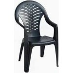 Bibl plastové křeslo OCEAN antracit 65001 – Zboží Mobilmania