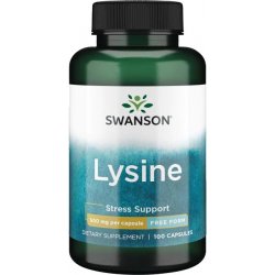 Swanson L-Lysin Free Form L-Lysine 500 mg 100 kapslí