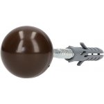 Walteco zarážka vč vrutu a hmoždinky Ø 35 mm hnědá – Zboží Mobilmania