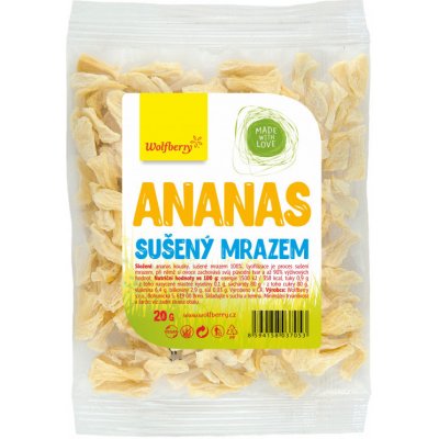 Wolfberry Ananas kousky sušené mrazem 6 x 20 g – Zbozi.Blesk.cz