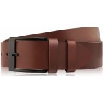 Paolo Peruzzi kožený opasek pánský hnědý široký S Černou přezkou – Sleviste.cz