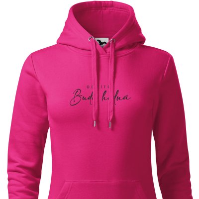 Trikoo dámská mikina s kapucí Od zítra budu hodná růžová růžová Černý – Zboží Dáma