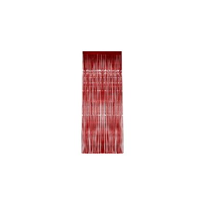Závěs do dvěří, metalický červený, 91cm x 244cm – Zboží Mobilmania