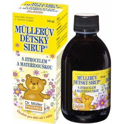 Dr. Müller Pharma dětský sirup s jitrocelem a mateříd.245 ml – Hledejceny.cz