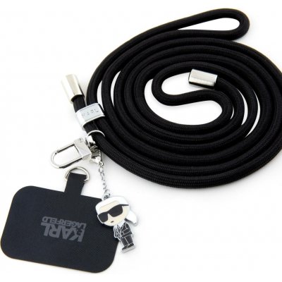 Karl Lagerfeld Universal Crossbody Popruh Cord and Ikonik Pins Black – Sleviste.cz