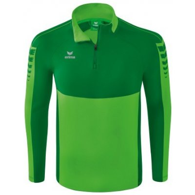 Erima SIX WINGS MIKINA 1/2 ZIP Zelená/Tmavě zelená