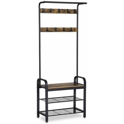 Textilomanie Předsíňová stěna taylor s botníkem 183 x 72 cm rustikálně hnědá – Zboží Dáma Textilomanie Předsíňová stěna taylor s botníkem 183 x 72 cm rustikálně hnědá – Zboží Dáma