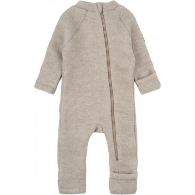 Merino overal na zip bez kapuce ohrnovací hnědý Melange Denver Mikk-Line NOOS – Sleviste.cz