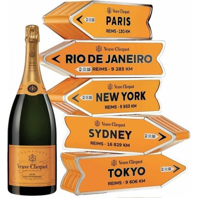 Veuve Clicquot Ponsardin Veuve Clicquot Arrow Brut Yellow Label 12% 0,75 l (kazeta) – Zboží Dáma