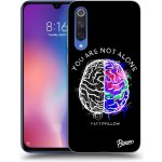 Pouzdro Picasee silikonové Xiaomi Mi 9 SE - Brain - White černé – Hledejceny.cz