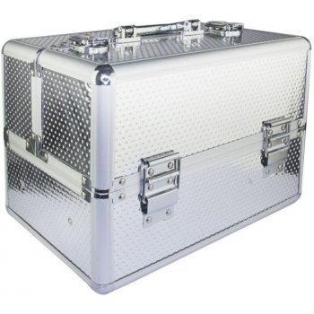 BMD Kosmetický kufřík pro laky i led lampu Stříbrný F603-15