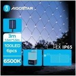 Aigostar LED Solární vánoční řetěz 100xLED 8 funkcí 4,5x1,5m IP65 studená bílá | AI0439 – Hledejceny.cz