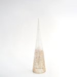 Eurolamp stromový kornout ozdoba bílé třpytky 20 x 80 cm 1 ks – Sleviste.cz