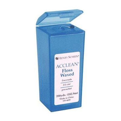 Acclean Zubní nit voskovaná 182 m modrá – Zboží Dáma