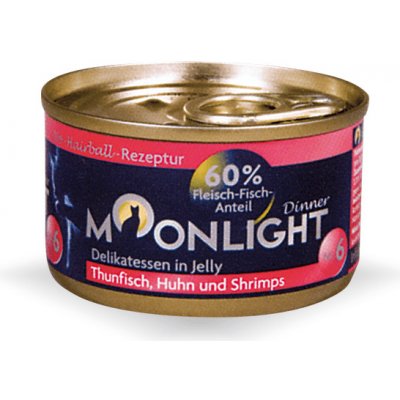Moonlight Dinner mohou Nr. 6 tuňák kuřecí maso a krevety v želé 12 x 80 g