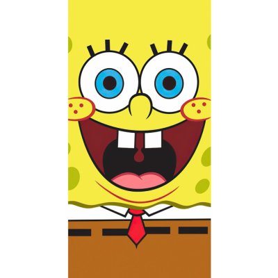 Carbotex · Dětská plážová osuška Vysmátý SpongeBob 70 x 140 cm