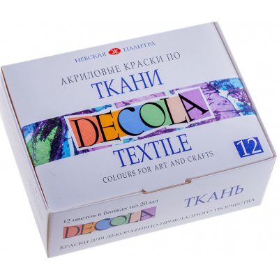 Barvy na textil Decola Nevskaya Palitra 12 x 20 ml